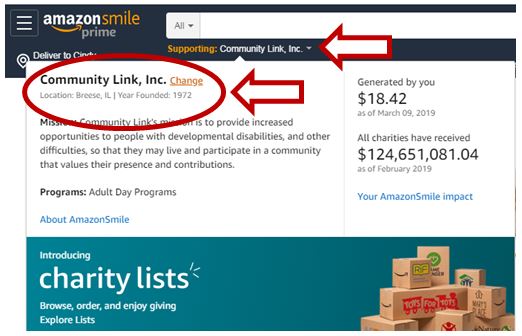 Amazon Smile Community Link